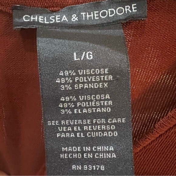 Chelsea & Theodore rust knit sweater top size large - Picture 6 of 8